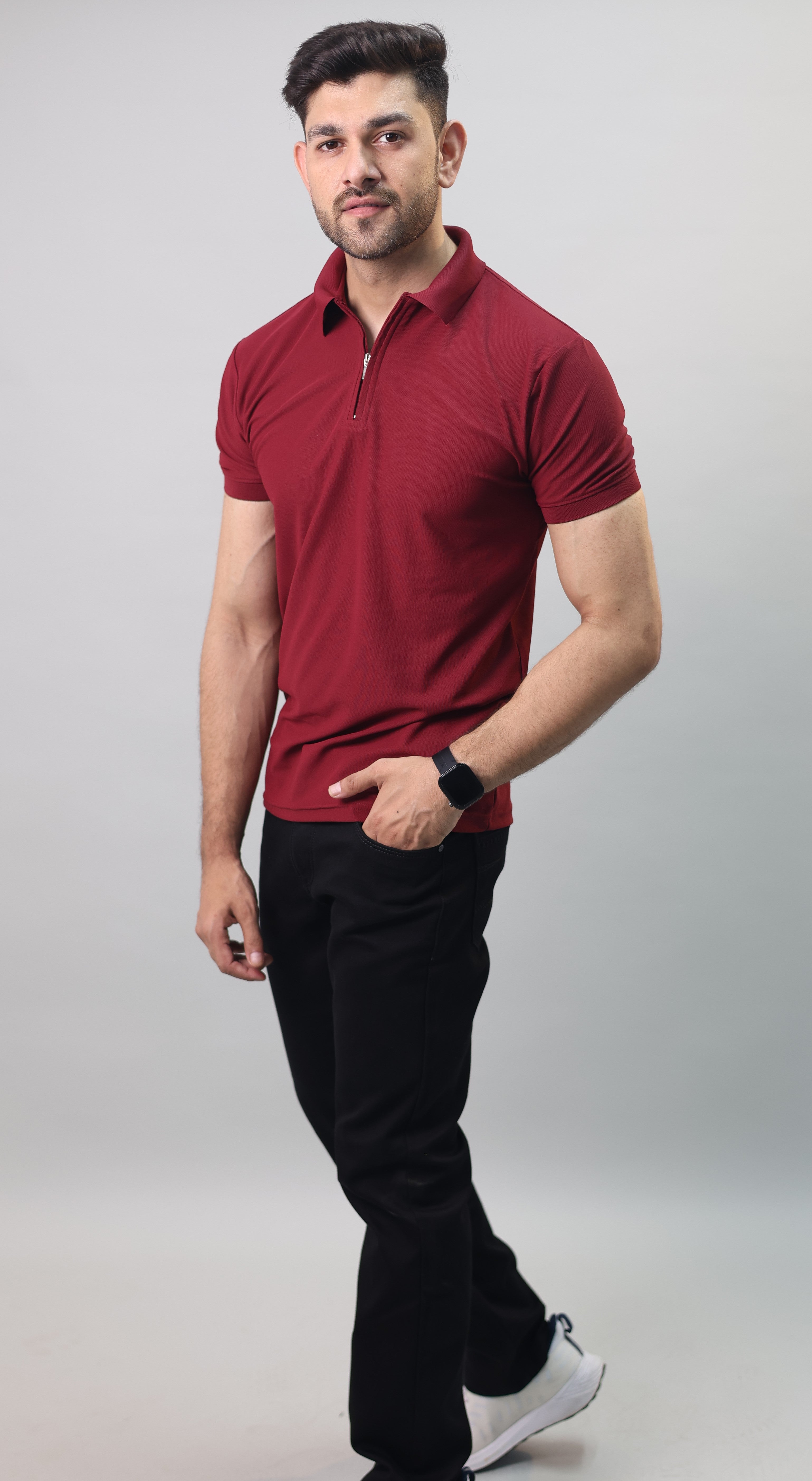 Zip Polo T-shirt